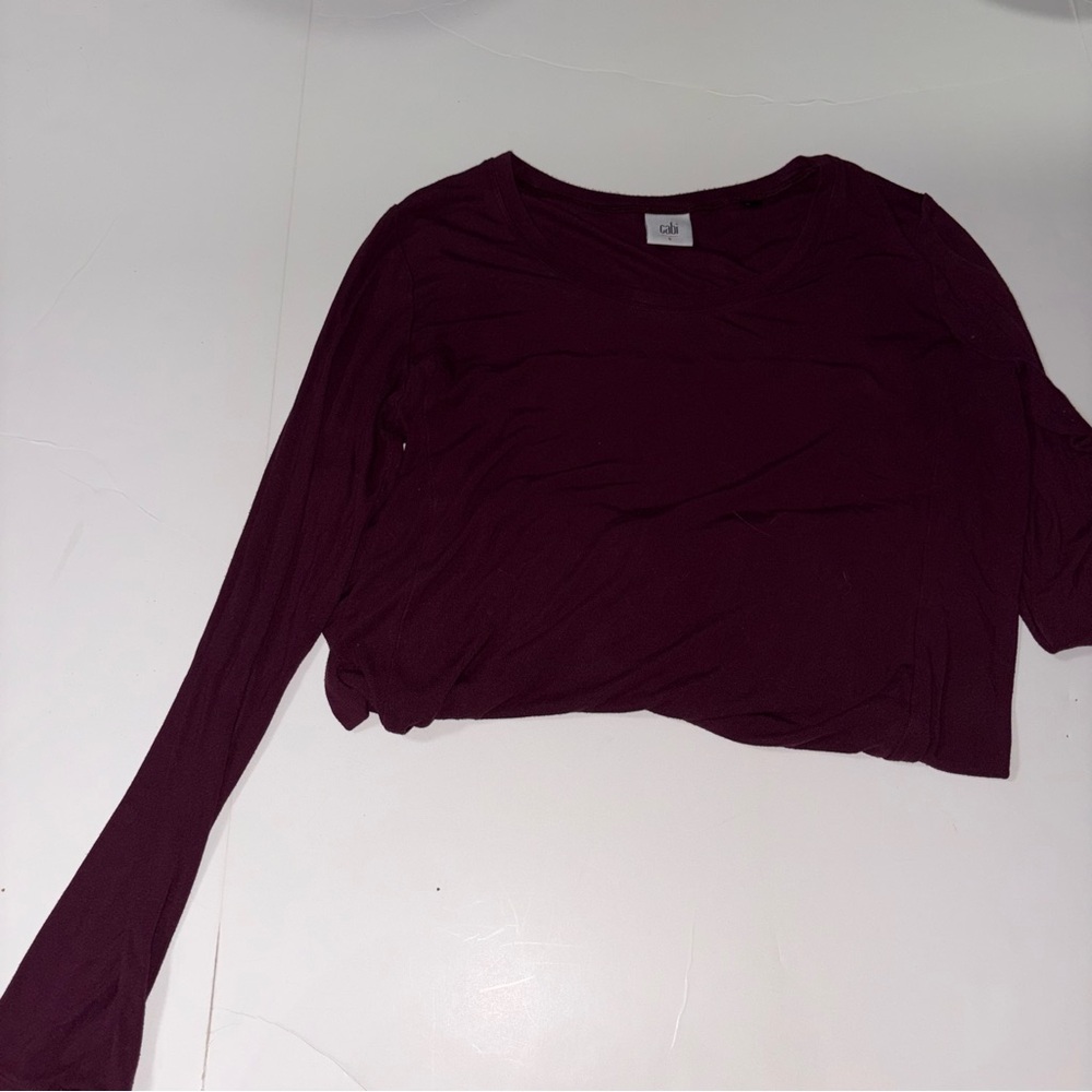CAbi Women's Deep Burgundy Long Sleeve Top